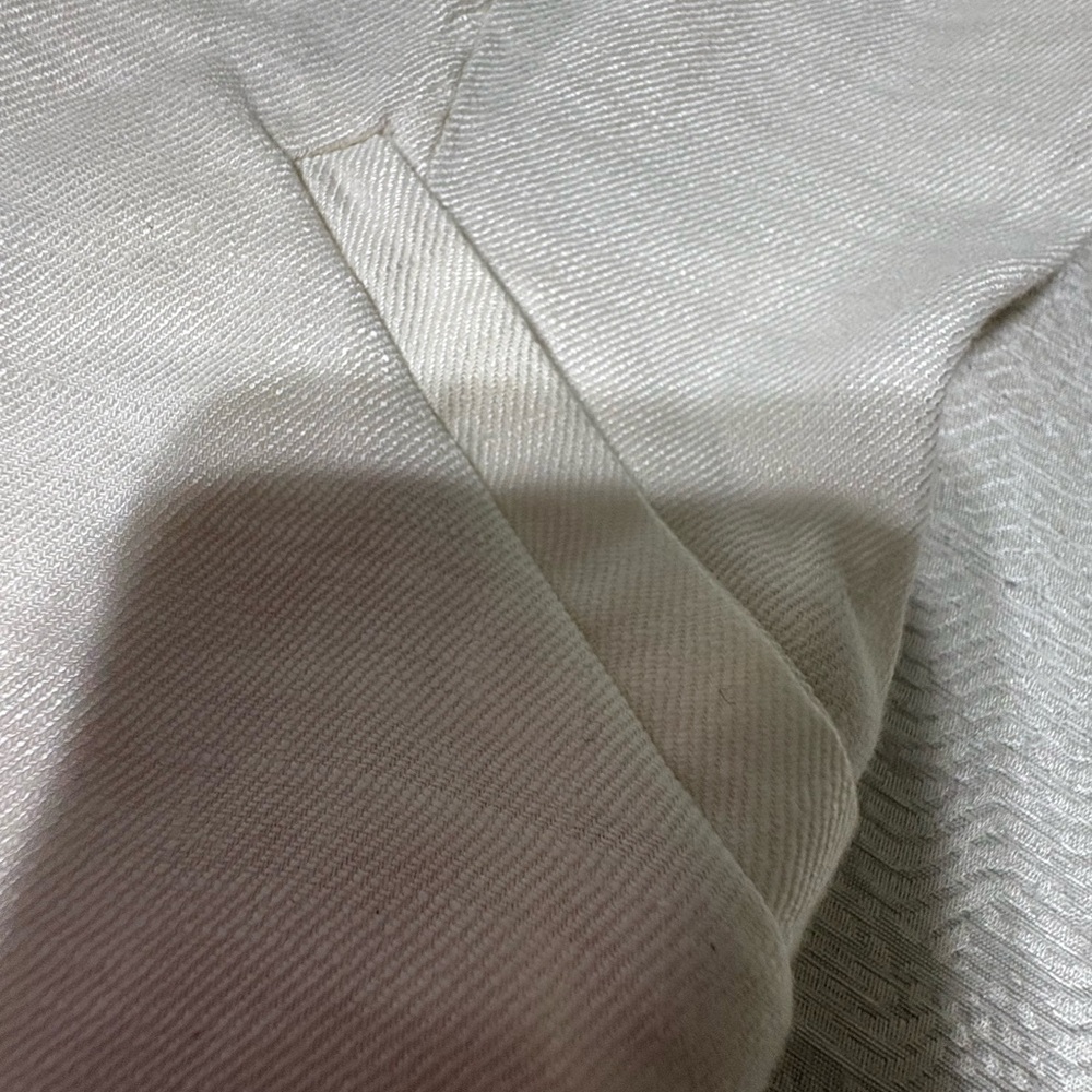 Esley Cream Linen Blazer Size M - Picture 13 of 14